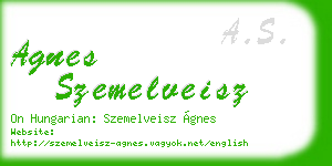 agnes szemelveisz business card